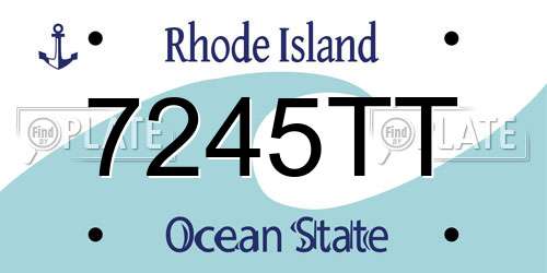 7245TT Rhode Island License Plate