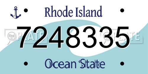 7248335 Rhode Island License Plate