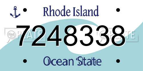 7248338 Rhode Island License Plate