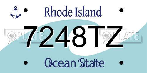 7248TZ Rhode Island License Plate