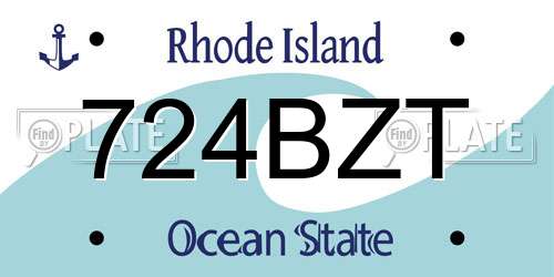 724BZT Rhode Island License Plate