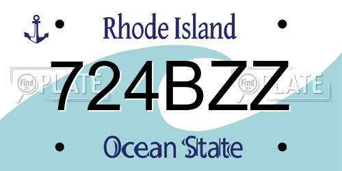 724BZZ Rhode Island License Plate