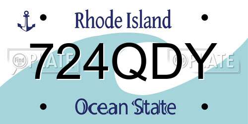724QDY Rhode Island License Plate