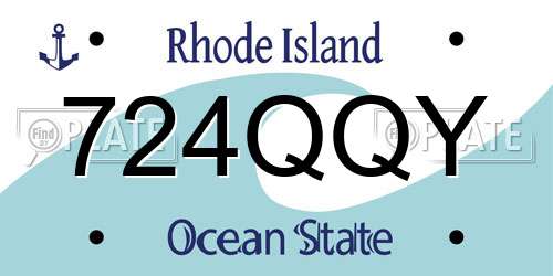 724QQY Rhode Island License Plate