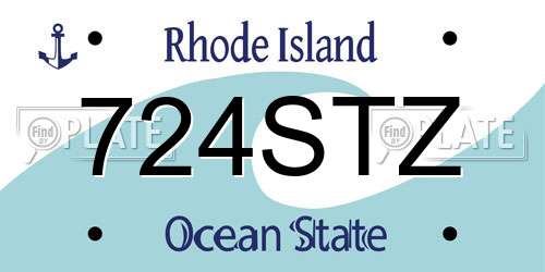 724STZ Rhode Island License Plate