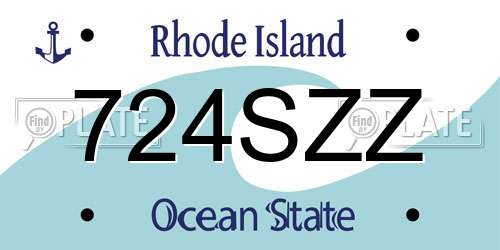 724SZZ Rhode Island License Plate
