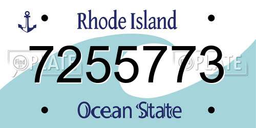 7255773 Rhode Island License Plate