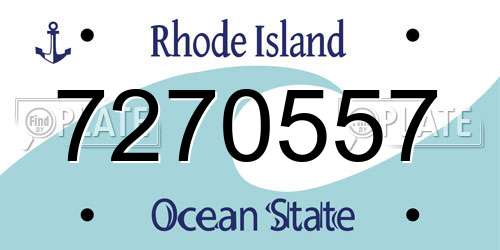 7270557 Rhode Island License Plate