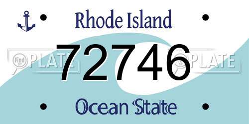 72746 Rhode Island License Plate