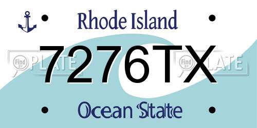 7276TX Rhode Island License Plate