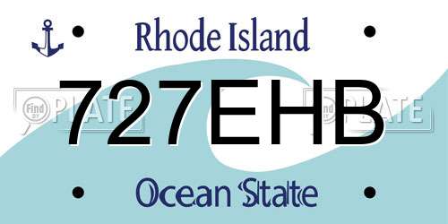 727EHB Rhode Island License Plate