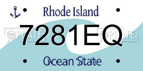 7281EQ Rhode Island License Plate