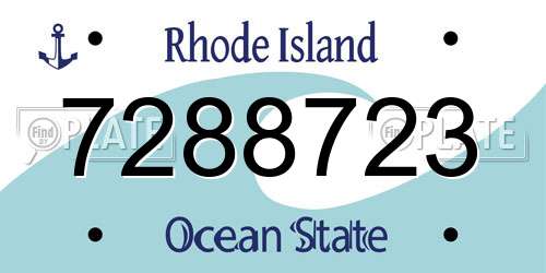 7288723 Rhode Island License Plate