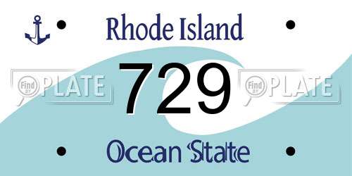 729 Rhode Island License Plate