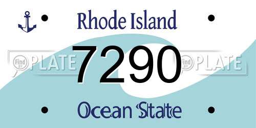 7290 Rhode Island License Plate