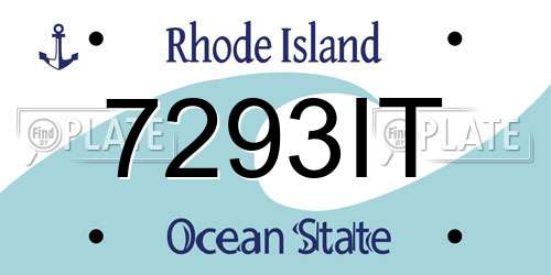 7293IT Rhode Island License Plate