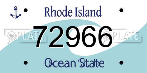 72966 Rhode Island License Plate