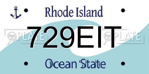 729EIT Rhode Island License Plate