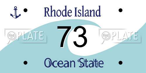73 Rhode Island License Plate