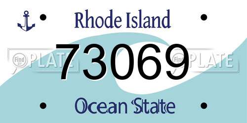 73069 Rhode Island License Plate