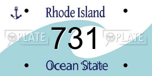 731 Rhode Island License Plate