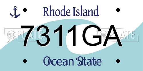 7311GA Rhode Island License Plate