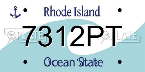 7312PT Rhode Island License Plate