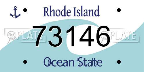 73146 Rhode Island License Plate