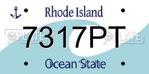 7317PT Rhode Island License Plate