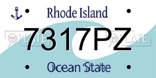 7317PZ Rhode Island License Plate