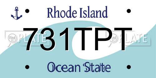 731TPT Rhode Island License Plate