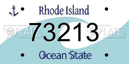 73213 Rhode Island License Plate