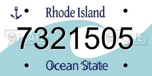 7321505 Rhode Island License Plate