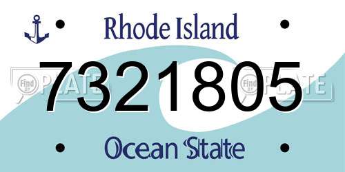 7321805 Rhode Island License Plate