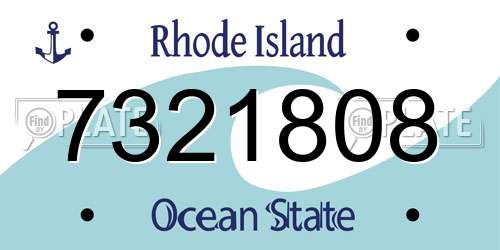7321808 Rhode Island License Plate