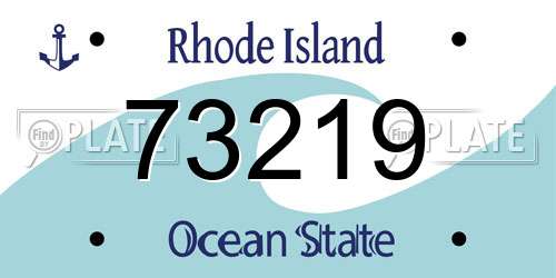 73219 Rhode Island License Plate