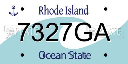 7327GA Rhode Island License Plate