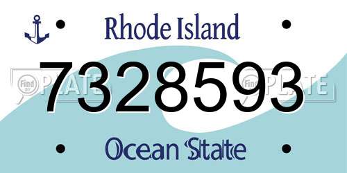 7328593 Rhode Island License Plate