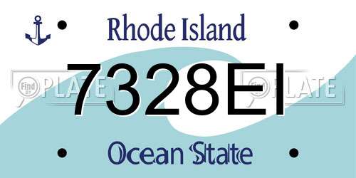 7328EI Rhode Island License Plate