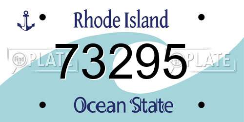 73295 Rhode Island License Plate