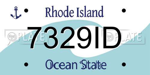 7329ID Rhode Island License Plate