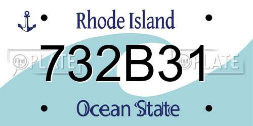 732B31 Rhode Island License Plate