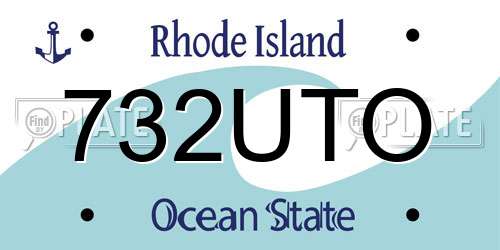 732UTO Rhode Island License Plate