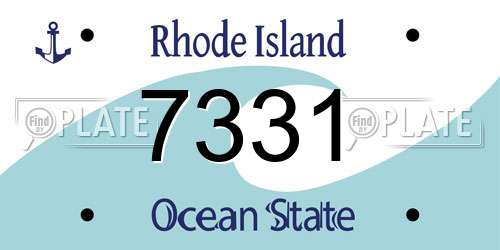 7331 Rhode Island License Plate