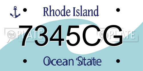 7345CG Rhode Island License Plate