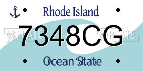 7348CG Rhode Island License Plate