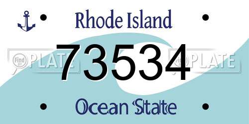 73534 Rhode Island License Plate