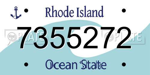 7355272 Rhode Island License Plate