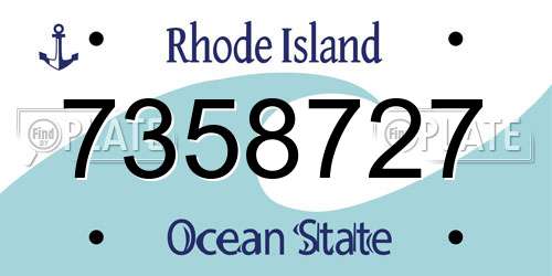 7358727 Rhode Island License Plate