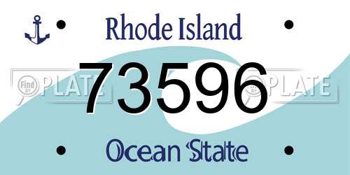 73596 Rhode Island License Plate